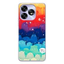 Силиконовый чехол с котиком для UMIDIGI A15C (Mew)