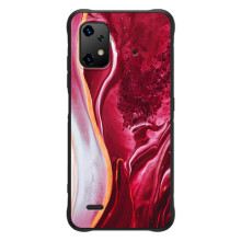 Чехол для ]{Умidigde Бизоnx20 - с принтом (Дизайнерские) (AlphaPrint) (Мрамор красный)
