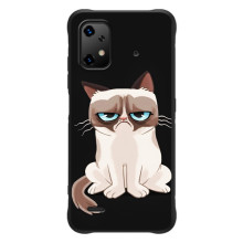 Чехол с принтом для UMiDiGi Bison X20 (AlphaPrint) Модные коты (Грустный кот)