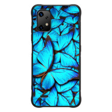 Чехол с принтом для ]{Умidigde Бизоnx20 - (Прикольные) (AlphaPrint) (Синие бабочки)