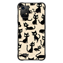 Чехол с рисунком кот на UMiDiGi Bison X20 (Черные коты)