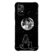 Чехол с рисунком кот на UMiDiGi Bison X20 (Девушка с котом)