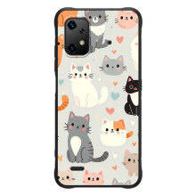 Чехол с рисунком кот на UMiDiGi Bison X20 (Коллаж котов)