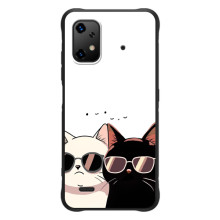 Чехол с рисунком кот на UMiDiGi Bison X20 (Коты в очках)