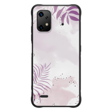 Чехол с цветочным принтом на ]{Умidigde Бизоnx20 (Фиолетовые листья)