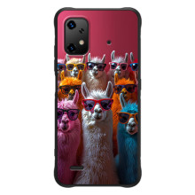 Чехол с принтом стильные животные для ]{Умidigde Бизоnx20 (Ламы в очках)