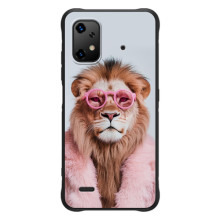 Чехол с принтом стильные животные для ]{Умidigde Бизоnx20 (Лев в очках)