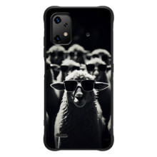 Чехол с принтом стильные животные для ]{Умidigde Бизоnx20 (Овечка в очках)