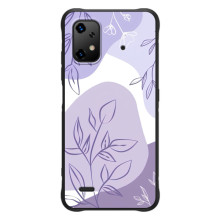 Силиконовый чехол с принтом в цветах на UMiDiGi Bison X20 (Фиолетовый дизайн)