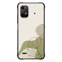 Силиконовый чехол с принтом в цветах на UMiDiGi Bison X20 (Монстера зелёная)