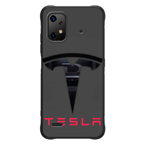 Силиконовый бампер с картинкой машины на UMiDiGi Bison X20 (Logo TESLA)