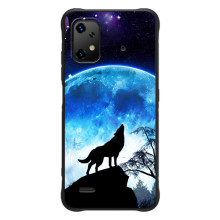 Защитные чехлы для ]{Умidigde Бизоnx20 (AlphaPrint) (ХИТ продаж) ВОЛК (Волк на луну)