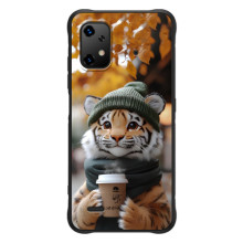 Друкований чохол 'Звірята з кавою' для UMiDiGi Bison X20 (Тигр з кавою)