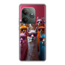 Чехол с принтом стильные животные для {ViVO iQOO 15 Ultra} 
 – Ламы в очках