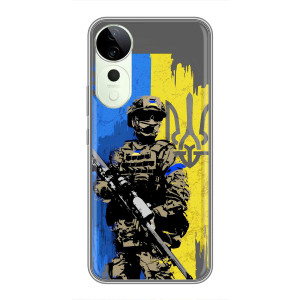 Чехол с украинским воином на ViVO iQOO Z10R – Воин с гербом