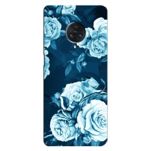 Чехлы (ART) Цветы на Vivo Nex 3 (VPrint) (Голубые Бутоны)