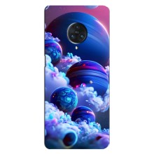 Чехлы КОСМОС для Vivo Nex 3 (Синие планеты)