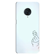 Чехлы (Знак сердечка) на Vivo Nex 3 (Сердце на голубом)