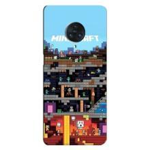 Чехол Майнкрафт на Vivo Nex 3 (AlphaPrint) Minecraft (фон Minecraft)