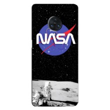 Силиконовый бампер с принтом "Наса" на Vivo Nex 3 (Nasa на луне)