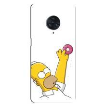 Чехол с Симпсонами для Vivo Nex 3 (VPrint) (Гомер с пончиком)