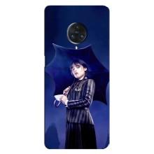 Чехлы Венсдей на Vivo Nex 3 Уэнсдей (AlphaPrint) (Уэнздей с зонтом)