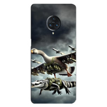 Чехол с мемами тралалело тралала для Vivo Nex 3 – Гусини и крокодило