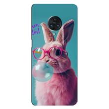 Чехол с принтом стильные животные для Виво Некс 3 (Кролик в очках)