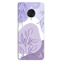 Силиконовый чехол с принтом в цветах на Vivo Nex 3 – Фиолетовый дизайн