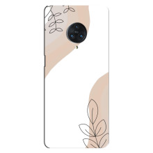 Силиконовый чехол с принтом в цветах на Vivo Nex 3 – Нюдовый дизайн
