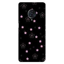 Чехол с розовым рисунком для Vivo Nex 3 – Розовые цветы на черном