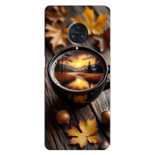 Чехол с уникальным дизайном «Осень с кофе» для Vivo Nex 3 – Тёмный кофе