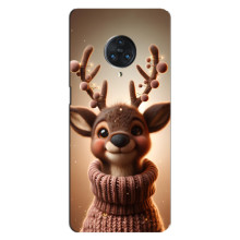 Яркий чехол для Vivo Nex 3 с Зимними Оленятами – Олень в свитере