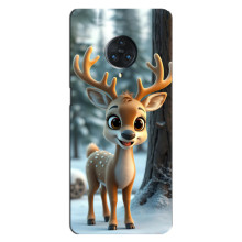 Яркий чехол для Vivo Nex 3 с Зимними Оленятами – Оленёнок в лесу
