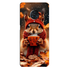 Печатный чехол «Зверята с кофе» для Vivo Nex 3 – Белка с кофе