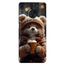 Печатный чехол «Зверята с кофе» для Vivo Nex 3 – Мишка с кофе