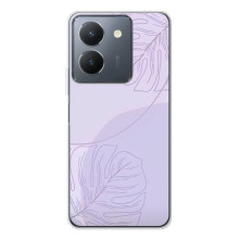 Чохол квітковий дизайн для Vivo S30 Pro Mini – Монстера фіолетова