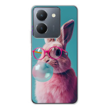 Чехол с принтом стильные животные для С30 Про Мини – Кролик в очках