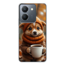 Друкований чохол 'Звірята з кавою' для Vivo S30 Pro Mini – Песик з кавою