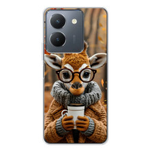 Друкований чохол 'Звірята з кавою' для Vivo S30 Pro Mini – Жираф з кавою