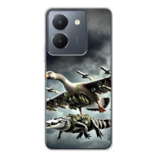 Чехол с мемами тралалело тралала для Vivo S30 – Гусини и крокодило