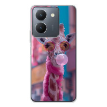 Чехол с принтом стильные животные для Виво С30 – Стильный жирав