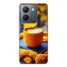 Чехол с уникальным дизайном «Осень с кофе» для Vivo S30 – Кофе с жёлтым
