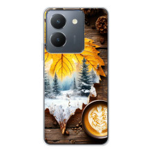 Чехол с уникальным дизайном «Осень с кофе» для Vivo S30 – Осенне-зимнее кофе