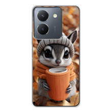 Друкований чохол 'Звірята з кавою' для Vivo S30