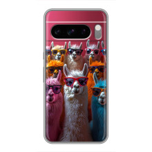 Чохол з принтом стильні тварини для 

ВіВО S50 Pro міні 
 – Лами в окулярах