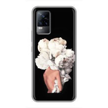 Чехлы (ART) Цветы на Vivo S9 (VPrint) (Белые цветы)