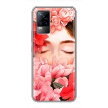 Чехлы (ART) Цветы на Vivo S9 (VPrint) (Глаза в цветах)