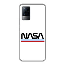 Силиконовый бампер с принтом "Наса" на Vivo S9 – NASA на белом фоне