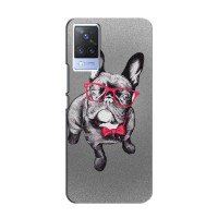 Чехол (ТПУ) Милые собачки для Vivo S9 (Бульдог в очках)